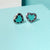 1 Pair Simple Style Commute Heart Shape Enamel Stainless Steel Earrings