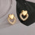 1 Pair Simple Style Commute Heart Shape Plating Inlay Copper Pearl Zircon 18k Gold Plated Earrings