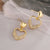 1 Pair Simple Style Commute Heart Shape Plating Inlay Copper Pearl Zircon 18k Gold Plated Earrings