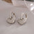 1 Pair Simple Style Commute Heart Shape Plating Inlay Copper Pearl Zircon 18k Gold Plated Earrings