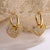 1 Pair Simple Style Commute Heart Shape Plating Inlay Copper Zircon 18k Gold Plated Drop Earrings