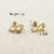 1 Pair Simple Style Commute Lips Flower Butterfly Enamel Plating Stainless Steel Gold Plated Ear Studs