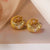 1 Pair Simple Style Commute Round Plating Inlay Copper Zircon 18k Gold Plated Hoop Earrings