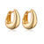 1 Pair Simple Style Commute Solid Color Copper Asymmetrical Plating 18k Gold Plated Hoop Earrings