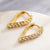 1 Pair Simple Style Commute Solid Color Plating Inlay Copper Zircon 18k Gold Plated Earrings