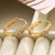 1 Pair Simple Style Commute Solid Color Plating Inlay Copper Zircon 18k Gold Plated Earrings