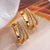 1 Pair Simple Style Commute Solid Color Plating Inlay Copper Zircon 18k Gold Plated Earrings