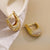 1 Pair Simple Style Commute U Shape Plating Inlay Copper Zircon 18k Gold Plated Earrings