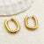 1 Pair Simple Style Commute U Shape Polishing Plating Stainless Steel Gold Plated Earrings