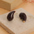 1 Pair Simple Style Commute Water Droplets Plating Stainless Steel Ear Studs