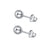 1 Pair Simple Style Cross Star Butterfly Plating Inlay Stainless Steel Zircon Ear Studs