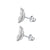 1 Pair Simple Style Cross Star Butterfly Plating Inlay Stainless Steel Zircon Ear Studs