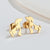 1 Pair Simple Style Dog Titanium Steel Plating Ear Studs