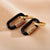 1 Pair Simple Style Double Ring Stainless Steel Polishing Inlay Zircon Drop Earrings