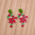 1 Pair Simple Style Elk Printing Arylic Drop Earrings