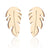 1 Pair Simple Style Feather Stainless Steel Plating Ear Studs