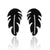 1 Pair Simple Style Feather Stainless Steel Plating Ear Studs