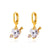 1 Pair Simple Style Flower Copper Plating Inlay Crystal Rhinestones Zircon 18k Gold Plated Gold Plated Silver Plated Earrings Ear Studs