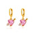 1 Pair Simple Style Flower Copper Plating Inlay Crystal Rhinestones Zircon 18k Gold Plated Gold Plated Silver Plated Earrings Ear Studs