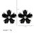 1 Pair Simple Style Flower Plating Inlay Copper Zircon White Gold Plated Ear Studs