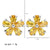 1 Pair Simple Style Flower Plating Inlay Copper Zircon White Gold Plated Ear Studs