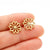 1 Pair Simple Style Flower Plating Stainless Steel Ear Studs