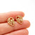 1 Pair Simple Style Flower Plating Stainless Steel Ear Studs