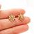 1 Pair Simple Style Flower Plating Stainless Steel Ear Studs