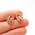 1 Pair Simple Style Flower Plating Stainless Steel Ear Studs