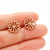 1 Pair Simple Style Flower Plating Stainless Steel Ear Studs