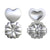 1 Pair Simple Style Four Leaf Clover Heart Shape Crown Plating Copper Ear Cuffs