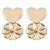 1 Pair Simple Style Four Leaf Clover Heart Shape Crown Plating Copper Ear Cuffs