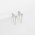 1 Pair Simple Style Geometric Inlay Stainless Steel Rhinestones Drop Earrings