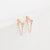 1 Pair Simple Style Geometric Inlay Stainless Steel Rhinestones Drop Earrings