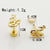 1 Pair Simple Style Geometric Inlay Stainless Steel Rhinestones Gold Plated Ear Studs