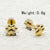 1 Pair Simple Style Geometric Inlay Stainless Steel Rhinestones Gold Plated Ear Studs