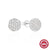 1 Pair Simple Style Geometric Plating Inlay Sterling Silver Zircon Ear Studs