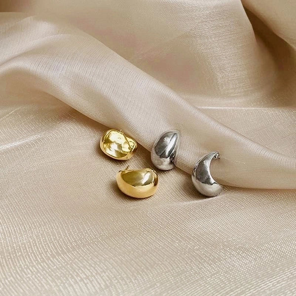 1 Pair Simple Style Geometric Plating Titanium Steel Gold Plated Silver Plated Ear Studs