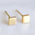 1 Pair Simple Style Geometric Square 316 Stainless Steel  14K Gold Plated Ear Studs