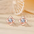 1 Pair Simple Style Heart Shape Flower Inlay Sterling Silver Zircon Ear Studs