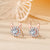 1 Pair Simple Style Heart Shape Flower Inlay Sterling Silver Zircon Ear Studs