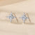 1 Pair Simple Style Heart Shape Flower Inlay Sterling Silver Zircon Ear Studs