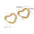 1 Pair Simple Style Heart Shape Plating Stainless Steel 18k Gold Plated Earrings