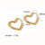 1 Pair Simple Style Heart Shape Plating Stainless Steel 18k Gold Plated Earrings