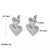 1 Pair Simple Style Heart Shape Plating Stainless Steel Drop Earrings Ear Studs