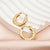 1 Pair Simple Style Heart Shape Solid Color Plating Stainless Steel 18k Gold Plated Earrings