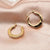 1 Pair Simple Style Heart Shape Solid Color Plating Stainless Steel 18k Gold Plated Earrings