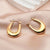 1 Pair Simple Style Heart Shape Solid Color Plating Stainless Steel 18k Gold Plated Earrings