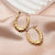 1 Pair Simple Style Heart Shape Solid Color Plating Stainless Steel 18k Gold Plated Earrings