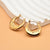 1 Pair Simple Style Heart Shape Solid Color Plating Stainless Steel 18k Gold Plated Earrings